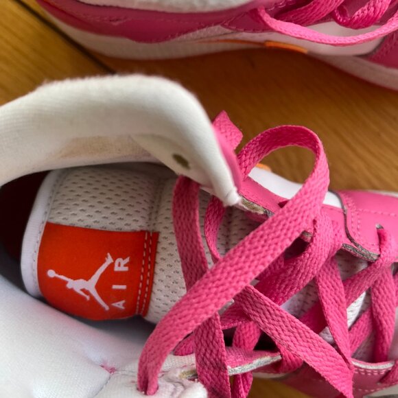 Nike Air Jordan Pink and Orange Size 5Y 6.5 Womens - Picture 4 of 16